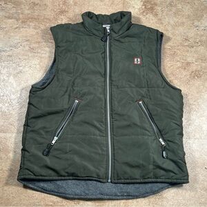 Vintage Y2k 2000s Transnine Olive Green Tactical Bubble Vest Olive Green Skate‎